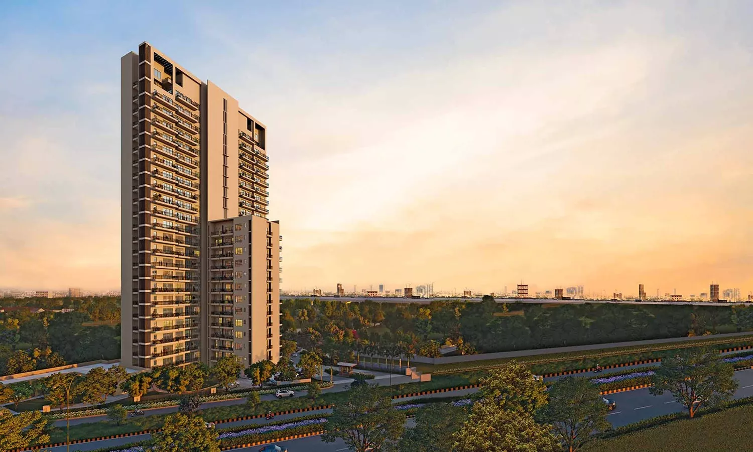 Adani The Marq Tower Exterior Elevation